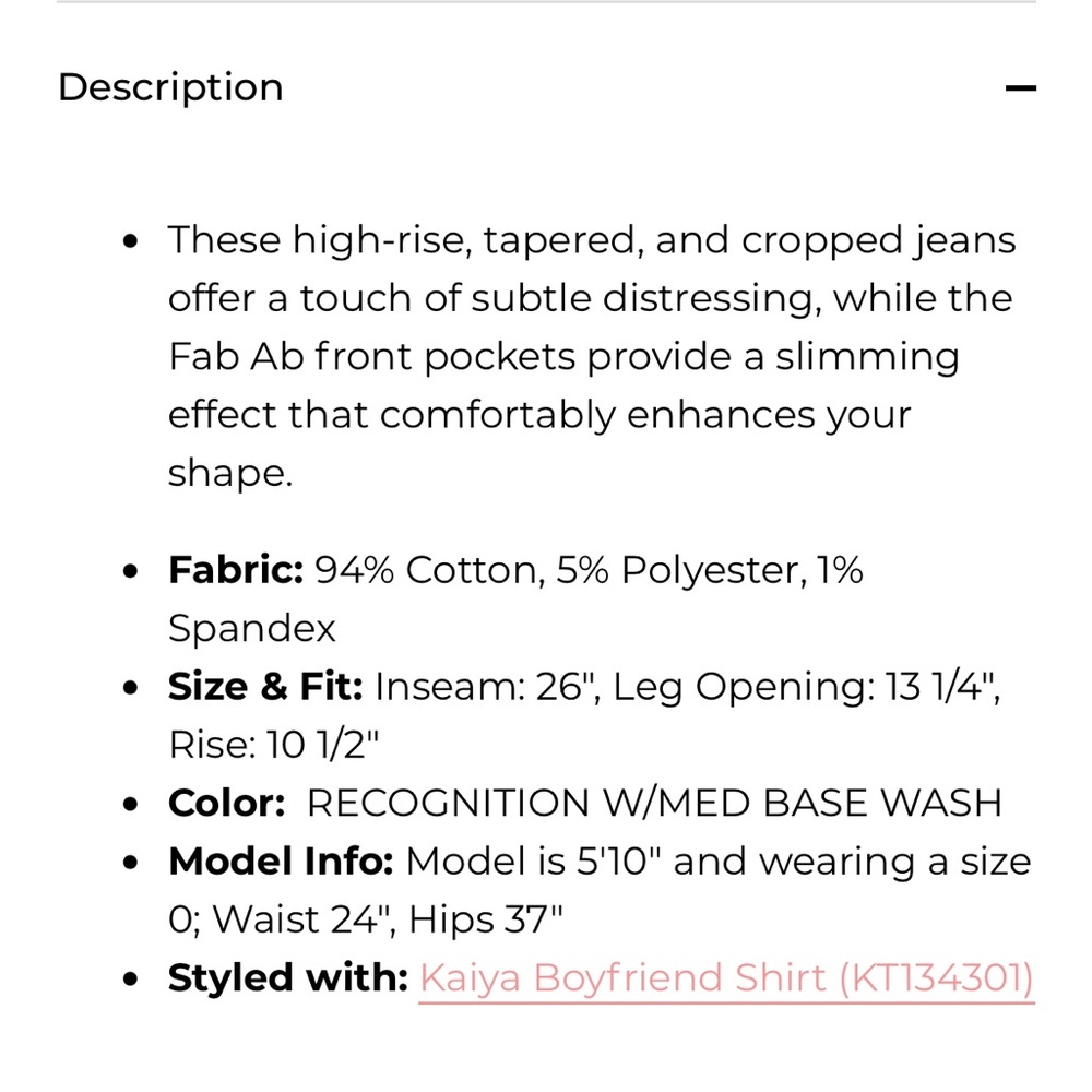 Kut from the Kloth Rachael High Rise Mom Jean Fab Ab Size 16 - Picture 12 of 14